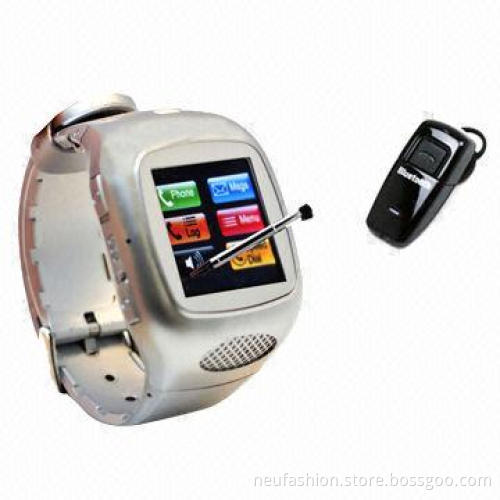 MP3 Touchscreen Watch Phone with Built-in Bluetooth, Supports T-Flash Card of Up to 32GB Memory